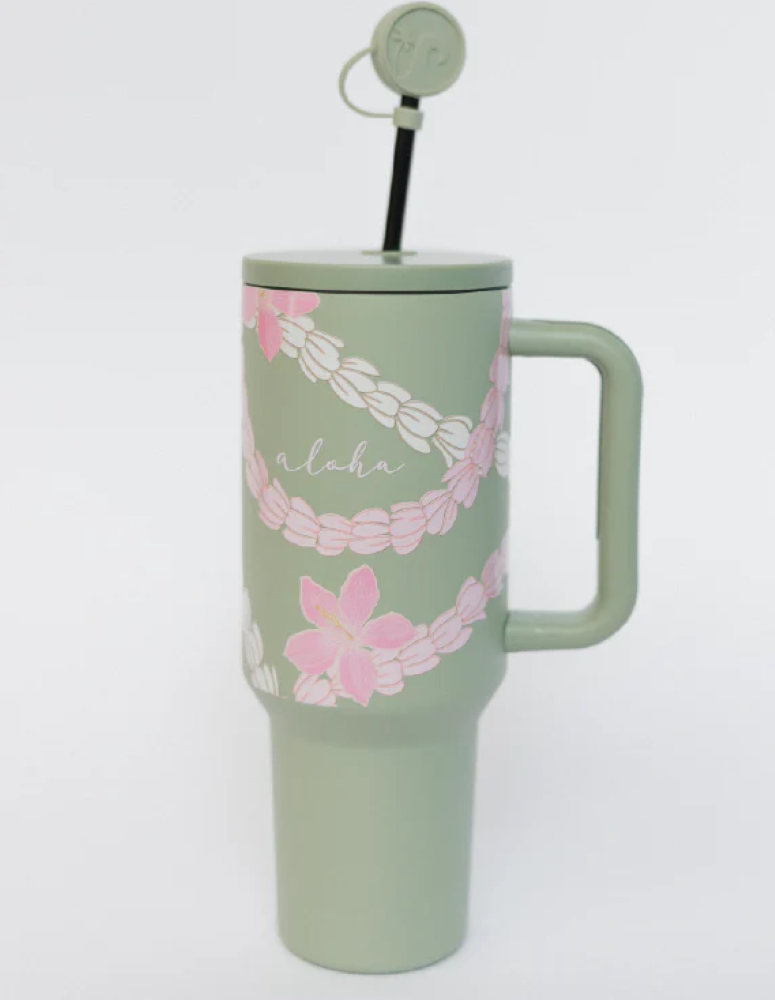 40oz Pikake Lei Tumbler