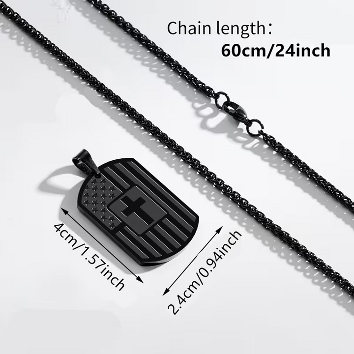 Joshua 1:9 Dog Tag Necklace