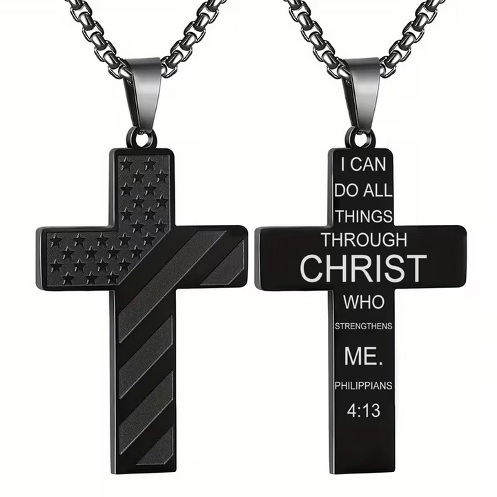 Phil. 4:13 Cross Necklace