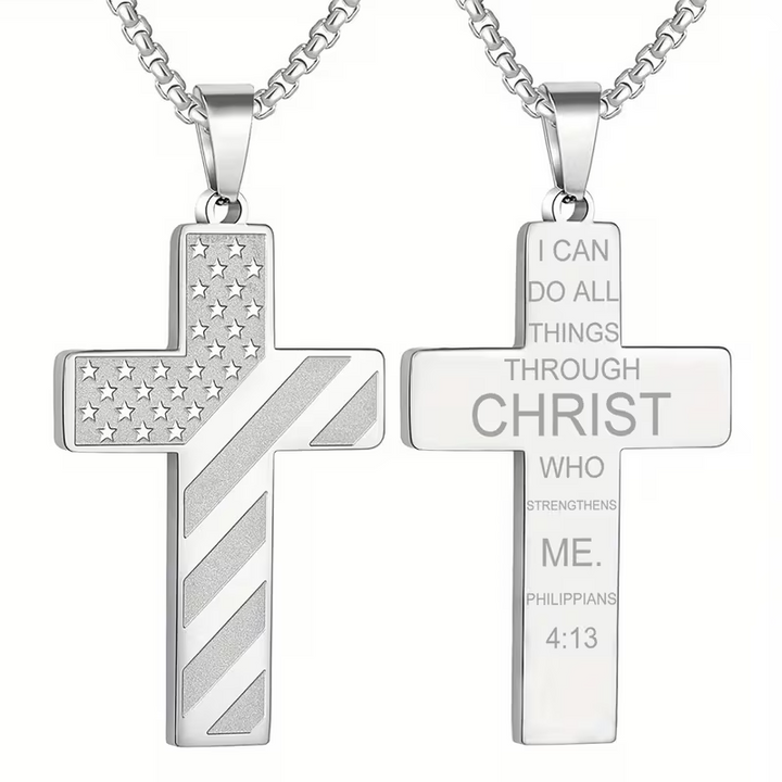 Phil. 4:13 Cross Necklace