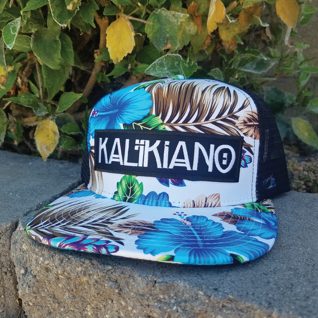 Blue Tropical Trucker