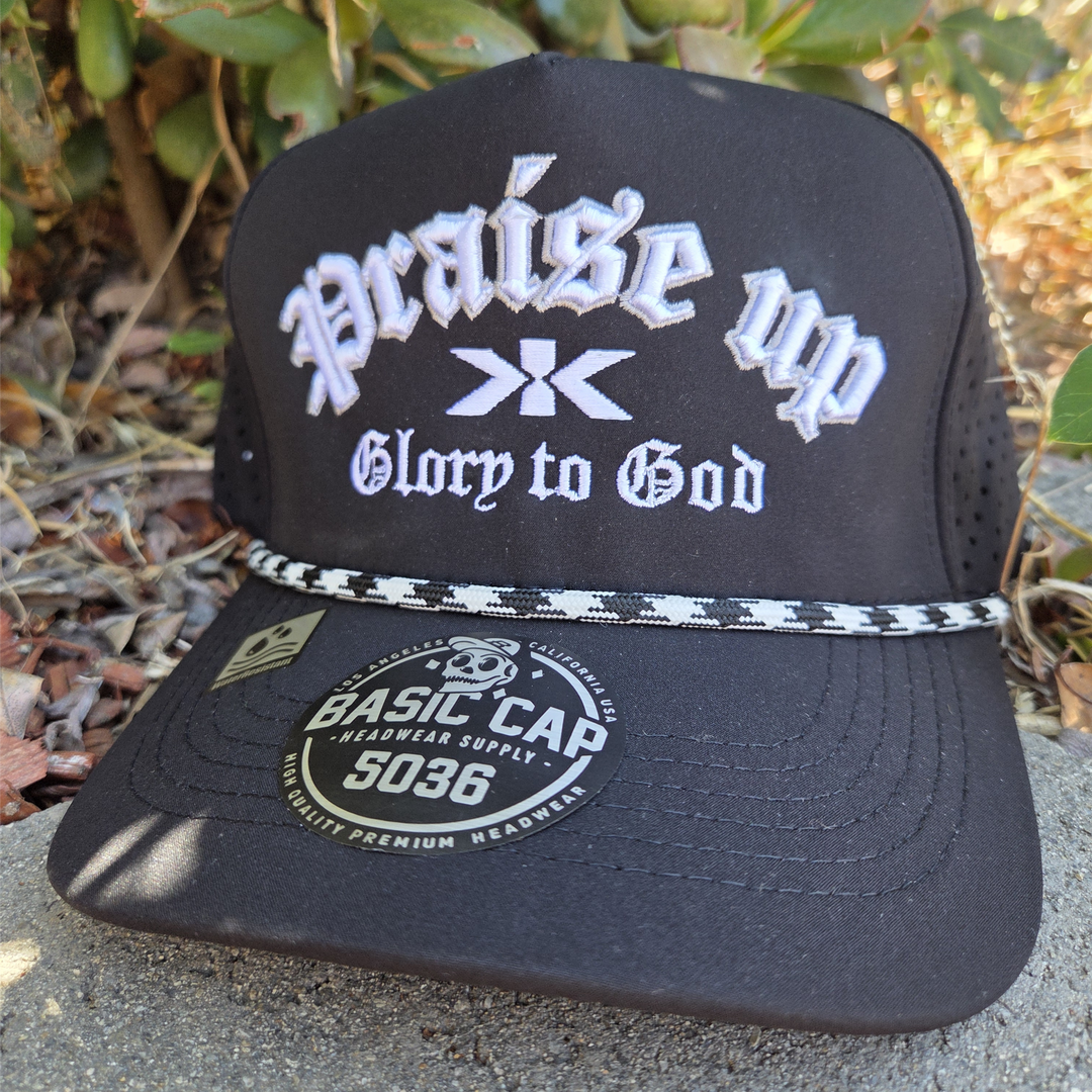Praise up 5 Panel Laser Hole Snapback