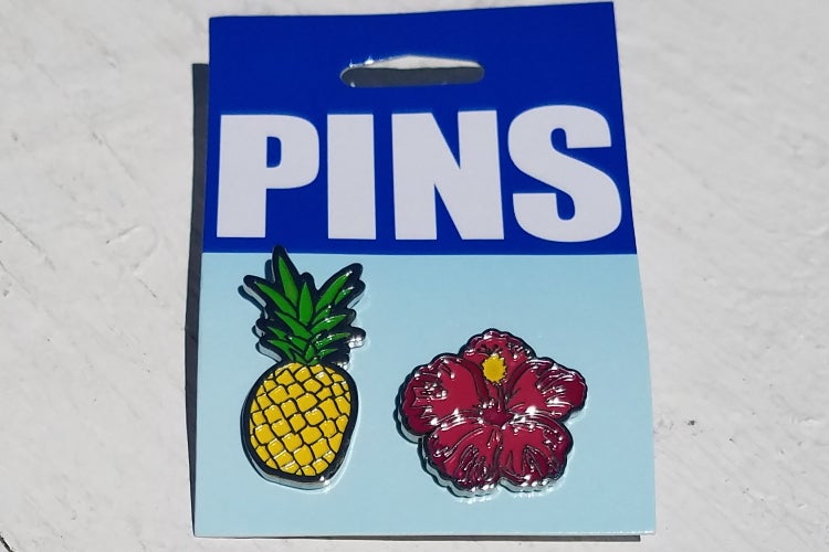 Pineapple/Hibiscus 2pc Pin Set
