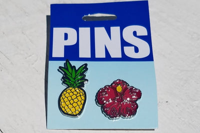 Pineapple/Hibiscus 2pc Pin Set