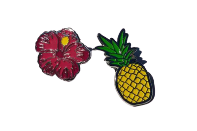 Pineapple/Hibiscus 2pc Pin Set