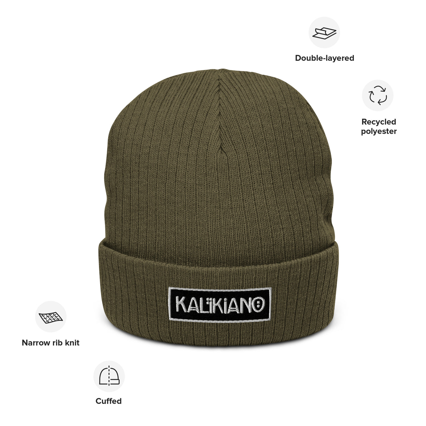 CUSTM Ribbed Knit Beanie