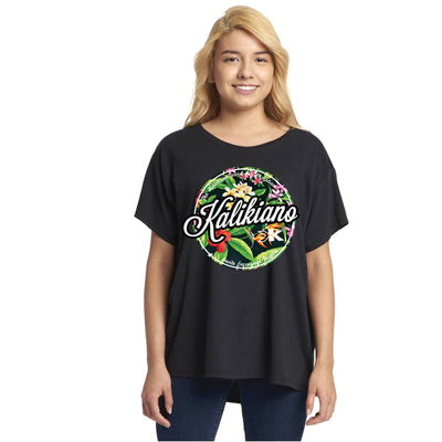 Round Floral Flowy Tee