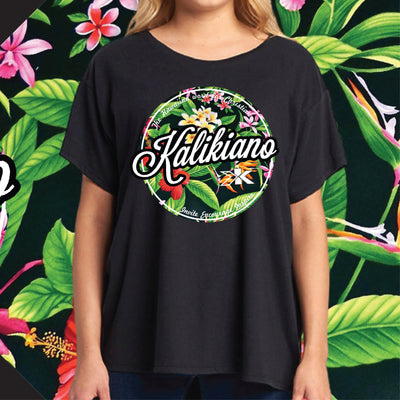 Round Floral Flowy Tee